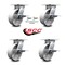Service Caster 6 Inch Semi Steel Caster Set with Roller Bearing 4 Brake and 2 Swivel Lock SCC SCC-35S620-SSR-SLB-BSL-2-SLB-2 - alternate 5